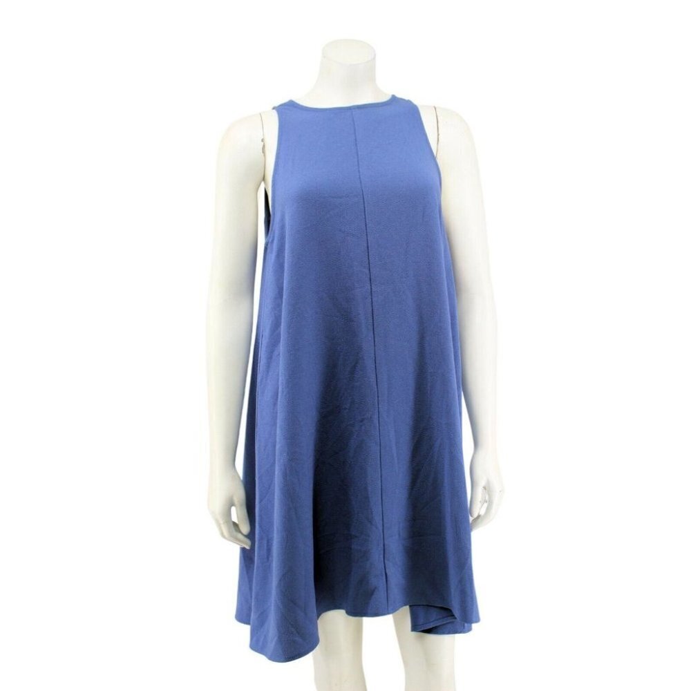 Charles Henry Nordstrom Blue Crepe Sleeveless A-Line Dress Size M - Picture 1 of 6